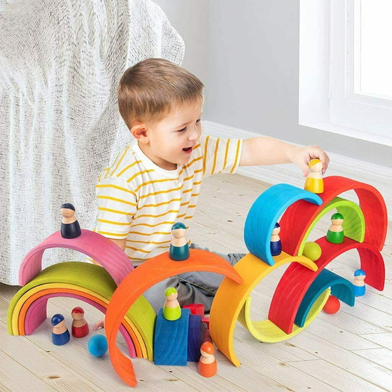 Wooden Rainbow Stacker